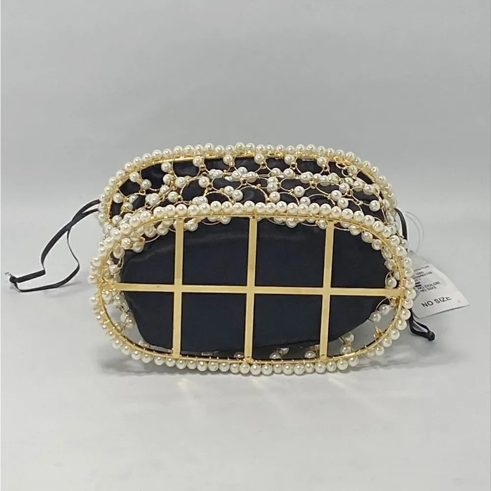Rosantica Holli Siviglia Faux Pearl-Embellished Top Handle Bag